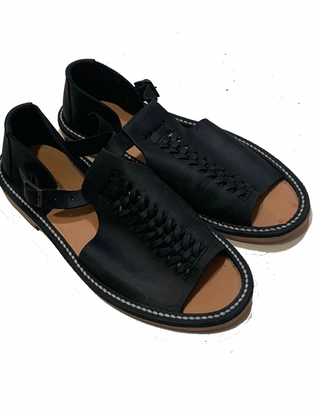 simple by trista Jade Open-Toe Leather sandals